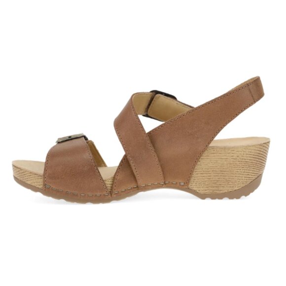 NEW DANSKO DANSKO Nubuck Leather Trinity Comfort wadge Sandals in tan 925 5t3 - Picture 4 of 9